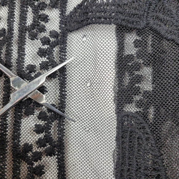 Vince Camuto Butterfly Fairy Whimsigoth Sheer Lace Duster Cardigan OS Witchy - Picture 12 of 12